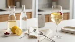 ワインに無糖炭酸水を少し足すだけ：軽やかに楽しむ微発泡ワインドリンク（スプリッツァー風）