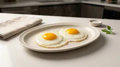 火を止めてふたをするだけ：白身しっかり、黄身とろりの蒸し焼き目玉焼き