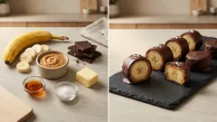 冷凍10分でパリッと。ピーナッツバター入りチョコバナナバタピーの簡単レシピ